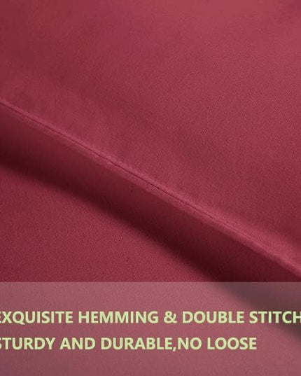 King Comforter Set 3 Pieces - Goose Down Alternative with 2 Pillow Shams - Extra Thick - Soft and Comfortable - Machine Washable (King,Burgandy) - LeafyLoom