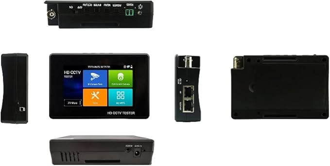 EVERSECU 5 in 1 CCTV Tester Support Up to 4K IP Camera & 720P/1080P/3mp/4mp/5 Megapixel AHD, TVI, CVI & CVBS Analog Camera, 4" Touch Screen Security Video Monitor, POE Out, IP Scan, UTP Cable Test EVERSECU