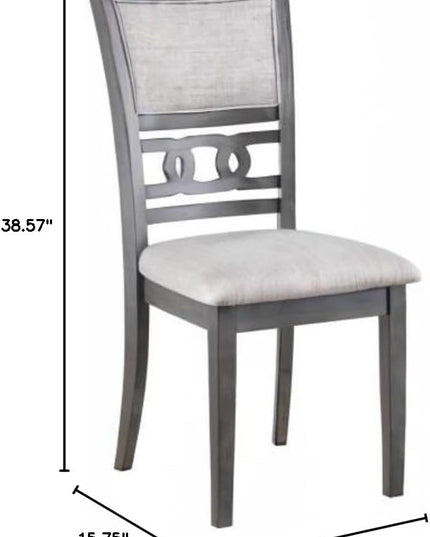 New Classic Furniture Gia Dining Chairs, Set of 2, Gray - LeafyLoom