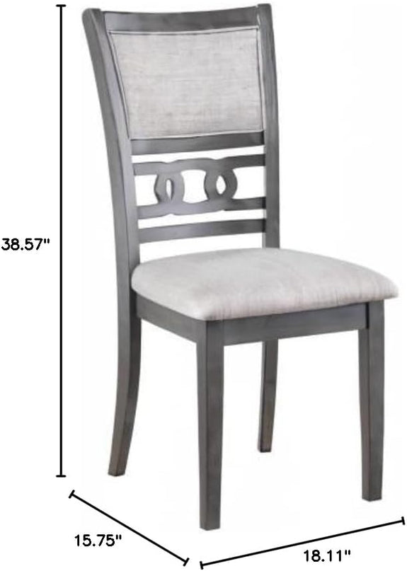 New Classic Furniture Gia Dining Chairs, Set of 2, Gray - LeafyLoom