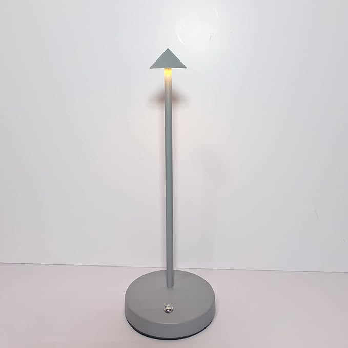 Cordless Table Lamps,Rechargeable Led Touch Bar Lamp,Portable Battery Operated Lamps,Brightness Dimmable Small Table Lamps,Minimalist Design,for Living Room/Restaurant/Couple Dinner/(Grey) - LeafyLoom