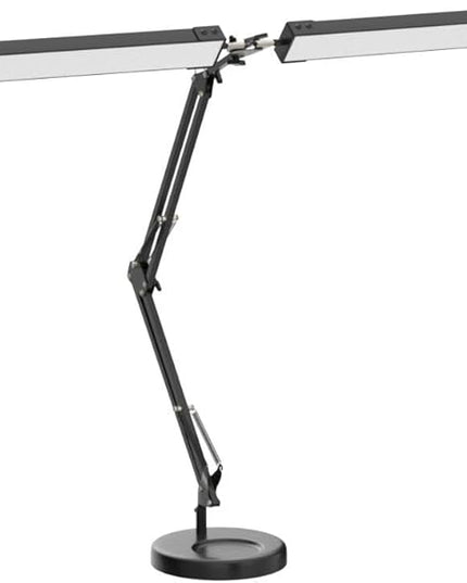2-in-1 LED Desk Lamp, 24W Brightestwith Table Lamp with Clamp, Desk Light with Flexible Swing Arm,3 Color Modes Stepless Dimmable Double Head Architect Desk Lamps for Home Office Workbench Reading - LeafyLoom