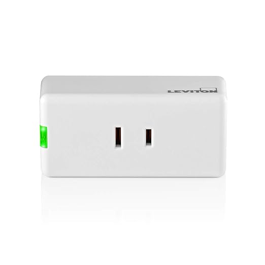 Leviton Decora Smart Dimmer Plug, Wi-Fi 2nd Gen, Works with Matter, My Leviton, Alexa, Google Assistant, Apple Home/Siri & Wire-Free Anywhere Companions for Switched Outlet, D23LP-2RW, White Leviton