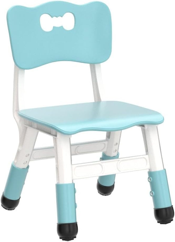 Adjustable Kid Chairs Indoor 3 Level Adjustable Suitable for Children Age 2-6. Maximum load-bearing 220LBS Suitable for Family Classroom and Nursery Child Seat Set (2-Pack-Ink Blue) - LeafyLoom