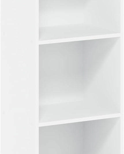 Furinno Luder Bookcase / Book / Storage , 3-Tier, White - LeafyLoom