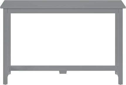 Max & Lily Solid Wood Desk, 47 Inches, Grey - LeafyLoom