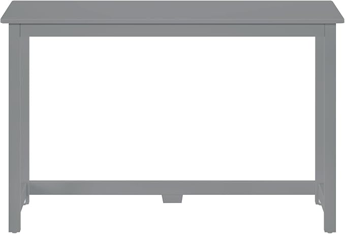 Max & Lily Solid Wood Desk, 47 Inches, Grey - LeafyLoom