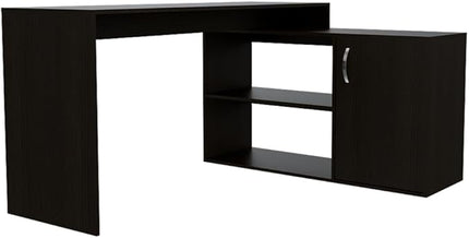 NicBex Kimberly-DW-00001-LWJ Home Office Desks, 59.6"x45.9"x30.1", Black - LeafyLoom