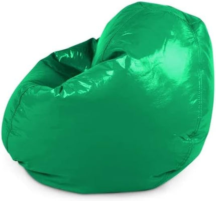 Wet Look Vinyl Bean Bags, Jr Child, Green - LeafyLoom