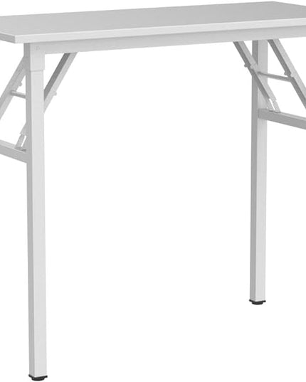 Need Small Desk 31 1/2" No Assembly Foldable Writing Table,Sturdy and Heavy Duty Folding Computer Desks for Small Space/Home Office/Dormitory AC5DW(80 * 40) - LeafyLoom