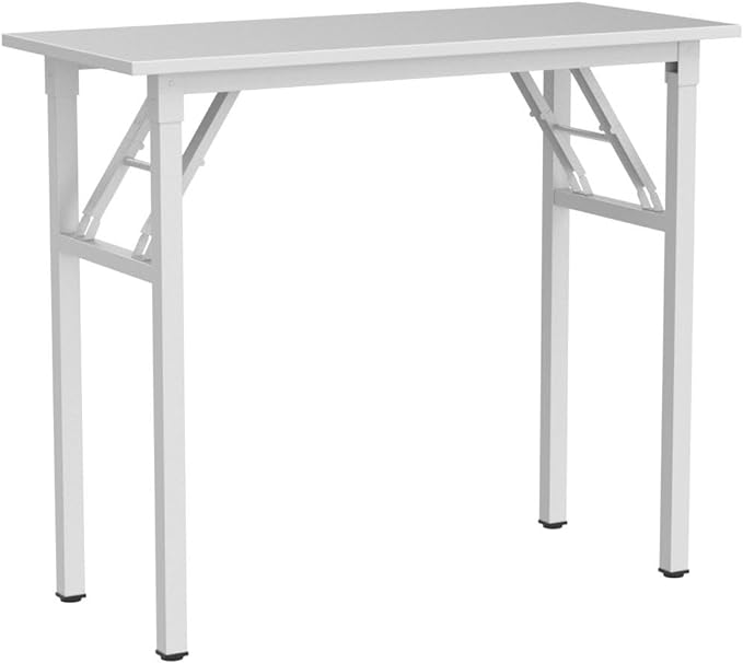 Need Small Desk 31 1/2" No Assembly Foldable Writing Table,Sturdy and Heavy Duty Folding Computer Desks for Small Space/Home Office/Dormitory AC5DW(80 * 40) - LeafyLoom
