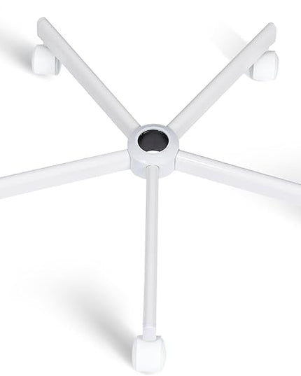 Purgreen Home Office Swivel Chair Base – Durable, Steady and Easy Installation – Perfect for Criss Cross and Cross Legged Chairs with Replacement Casters (White, Base+Wheel), KING24AER01 - LeafyLoom