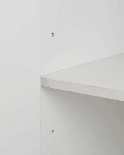 Modern Simple Sideboard with Particle Board & MDF,Luxury Style Buffet Cabinet,W/Gold Metal Legs and Handles,Adjustable Shelves,for Kitchen,Dining Room,White, 47.2" - LeafyLoom