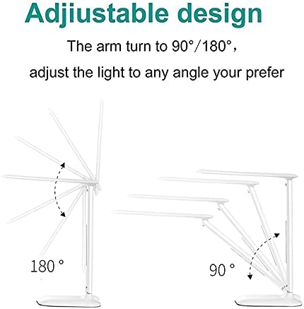 LaiduoleLED Desk Lamp with 3 Lighting Modes, 3 Brightness Level, Dimmable Foldable Eye-Caring 7W Desk Lamp with Touch Control for Studying Working Reading (White) - LeafyLoom