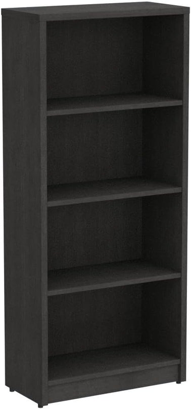 Sunon 4 Shelf Wood Bookcase Freestanding Display Shelf Adjustable Layers Bookshelf for Home Office Library Small Narrow Space (Grey, 4-Layers) - LeafyLoom