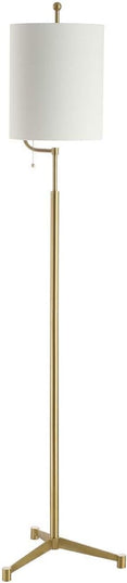 Safavieh FLL4063A Lighting Ezekiel Brass Gold 62-inch (LED Bulb Included) Floor Lamp - LeafyLoom