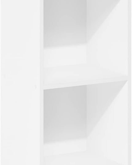 Furinno Luder Bookcase / Book / Storage, 4-Tier Cube,White - LeafyLoom