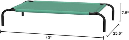 Amazon Basics Cooling Elevated Pet Dog Bed, Medium (43 x 26 x 7.5 Inches), Green AmazonBasics