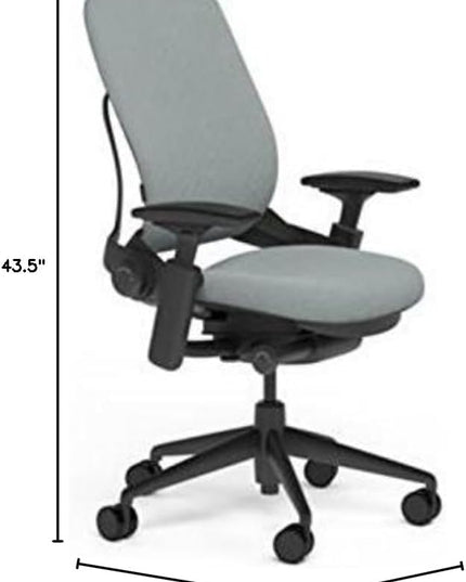Steelcase Leap Office Chair, Black Frame and Buzz2 Alpine Fabric - LeafyLoom