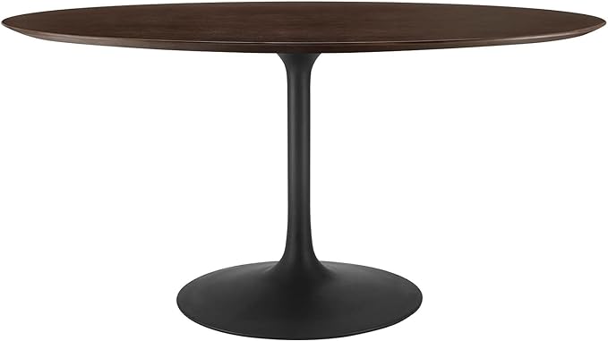 Modway Lippa Dining Table, 60", Black Cherry Walnut - LeafyLoom