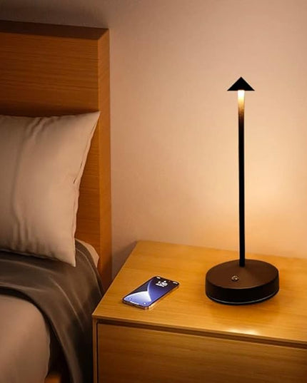 Cordless Table Lamps,Rechargeable Led Touch Bar Lamp, Portable Battery Desk Lamp,2 Level Brightness Dimmable Night Light,Minimalist Design, for Living Room/Restaurant/Couple Dinner/(Rust) - LeafyLoom