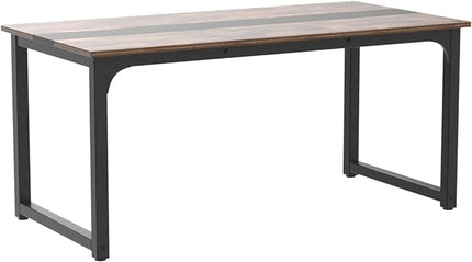 Tribesigns Modern Computer Desk, 70.8 x 31.5 inch Large Office Desk Computer Table Study Writing Desk Workstation for Home Office, Rustic/Black - LeafyLoom