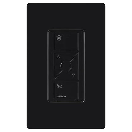 Lutron Caseta Smart Fan Speed Control Switch (Lutron Smart Hub Required), Single-Pole, PD-FSQN-BL,Black Lutron