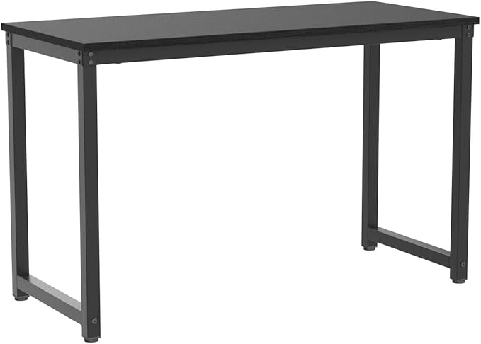39 Inch Small Space Computer Desk, Home Office Desk, Heavy Duty Multipurpose Table, Study Desk Workstation, Black - LeafyLoom