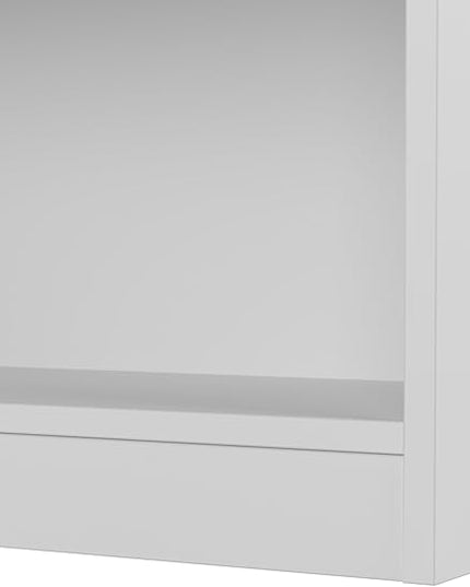 Bush Furniture Universal Small 2 Shelf Bookcase in White - Set of 2, Matching Storage and Display Bookshelves for Home Office or Living Room Organization - LeafyLoom