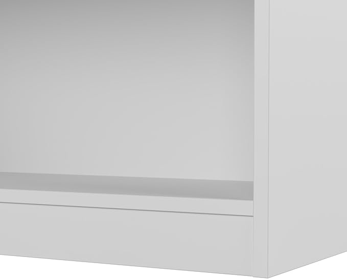Bush Furniture Universal Small 2 Shelf Bookcase in White - Set of 2, Matching Storage and Display Bookshelves for Home Office or Living Room Organization - LeafyLoom
