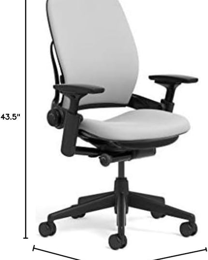 Steelcase Leap Office Chair, Black Frame and Cogent Connect Nickel Fabric - LeafyLoom