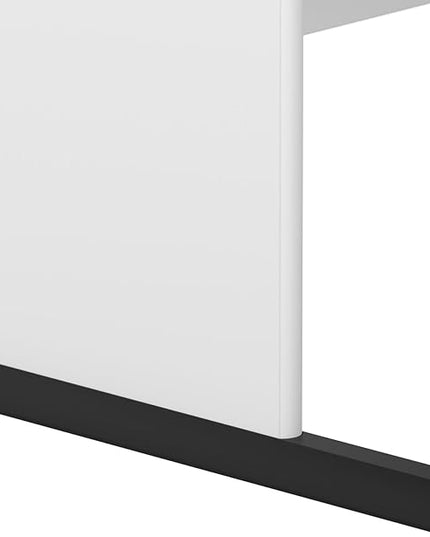 Bush Business Furniture Studio A 72W Computer Desk in White, 6 Foot Gaming and Work Table for Home or Professional Office - LeafyLoom