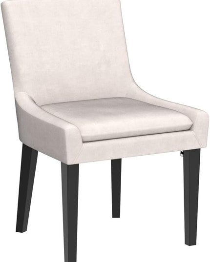 COLAMY Modern Dining Chairs Set of 6, Upholstered Corduroy Accent Side Leisure Chairs with Mid Back and Wood Legs for Living Room/Dining Room-Beige - LeafyLoom