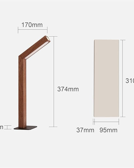 LANDGOO LED Desk Lamp for Home Office,Desk Light Touch Control Foldable Dimmable Lamp Wall Lamp Wooden Night Light (Sapele Wood) - LeafyLoom