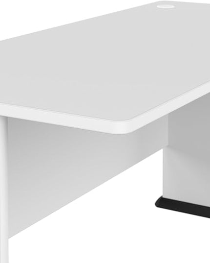 Bush Business Furniture Studio A 72W Computer Desk in White, 6 Foot Gaming and Work Table for Home or Professional Office - LeafyLoom