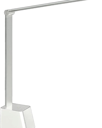 Ambertronix Rechargeable Cordless LED Desk Lamp, 5 Brightness & 5 Lighting Modes, USB Charging Port, Aluminum Arms, Portable, Dimmable, Touch Control, Auto Timer (White) - LeafyLoom