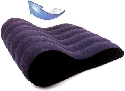 Inflatable Breads Pillow, Bed Wedges & Body Positioners Pillow, Traveling Pillow, Body Position Cushion, Surface Flocking for Sleeping Traveling Yoga (S-Shape Chair & Bed) - LeafyLoom