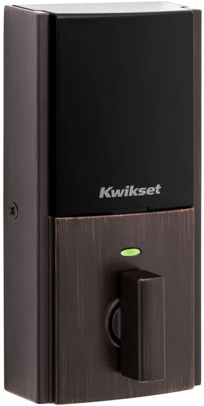 Kwikset Home Connect 620 Smart Lock Deadbolt with Z-Wave Technology, Works with Ring Alarm, Samsung Smartthings and More, Z-Wave Hub Required, Contemporary Design in Venetian Bronze Kwikset