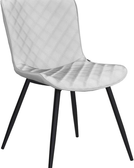 Kidol & Shellder Gray Dining Chairs Modern Upholstered Dining Room Chairs Leather Armless Chairs Set of 2 for Living Room Kitchen Bedroom, 3 Mins Quick Assembly - LeafyLoom