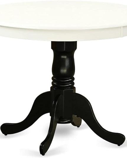 East West Furniture Kitchen Table, 36x36 Inch, ANT-LBK-TP - LeafyLoom