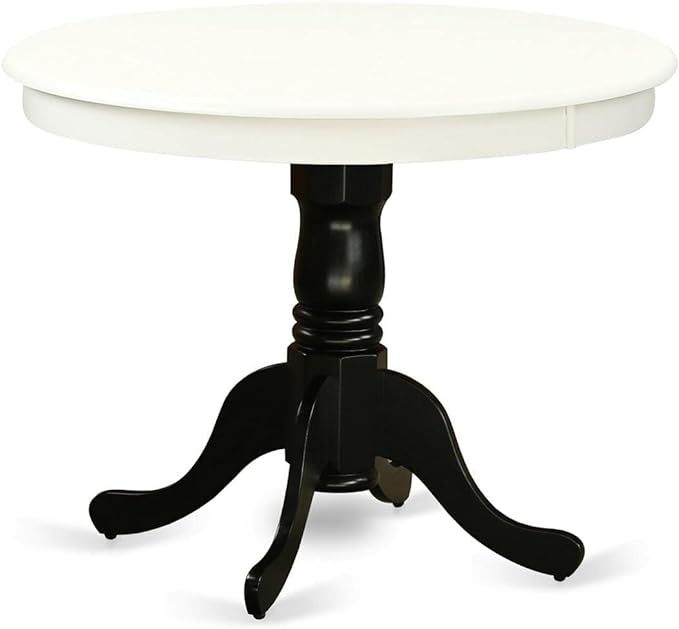 East West Furniture Kitchen Table, 36x36 Inch, ANT-LBK-TP - LeafyLoom