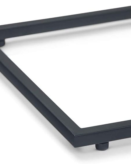 SIMPLIHOME Garner 18 Inch Wide Metal Tray Top C Side Table in Black, For the Living Room and Bedroom - LeafyLoom