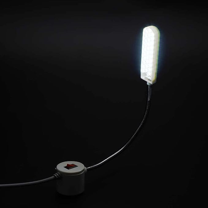 Zerodis Sewing Machine Light LED Lighting, LED Lamp Magnetic Base LED Desk Lamp for Workbench Lathe Drill Press Daylight Flexible Arm Work Lamp(us) - LeafyLoom