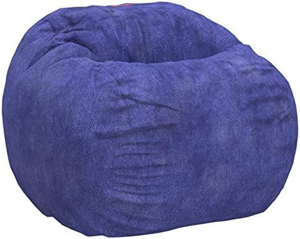 CordaRoy's Chenille Bean Bag Chair, Convertible Chair Folds from Bean Bag to Lounger, As Seen on Shark Tank, Navy - Full Size - LeafyLoom