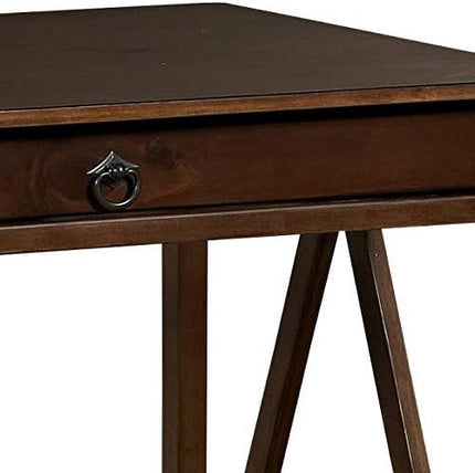 Linon Home Dcor Titian Laptop Desk, Antique Tobacco, 31.5" W x 24.02" D x 30" H - LeafyLoom
