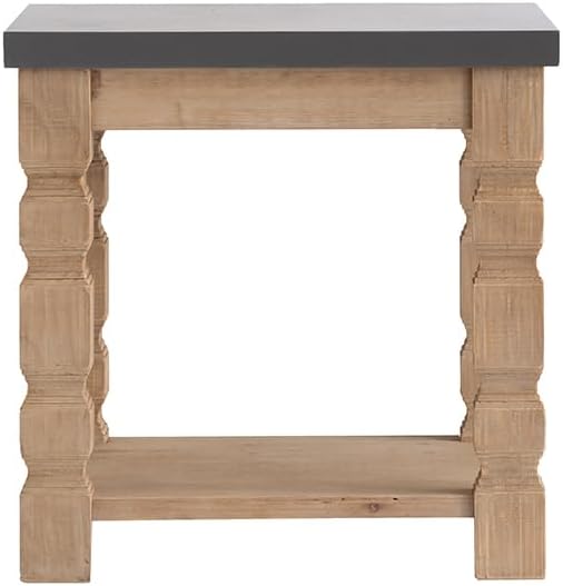 NicBex Coffee Table Wooden Coffee Table with Storage Square Center Tables with Open Bottom Shelf End Table for Living Room, Dining Room, Office, and Bedroom,23.8" W, Brown+Gray - LeafyLoom