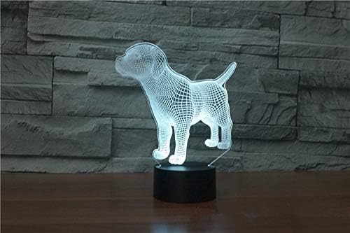 Little Dog Puppy Figure 3D lamp Optical Night Light 7 Colors Changing LED Illusion Lamps Gifts for Girls Kids Baby Girls Daughter Sister Aunt or Mother - LeafyLoom