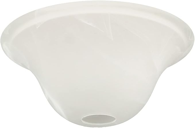 Giluta Small Floor Lamp Glass Shade Replacement Globe -Fitting Opening 1.625" Modern Alabaster Style Light Fixture Shade, Height: 4.13 inch, Width: 9.45 inch. Lipless - LeafyLoom