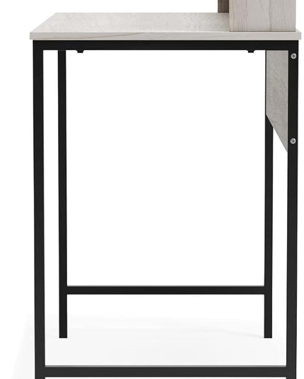Signature Design by Ashley Bayflynn 36" Modern Home Office Desk With Hutch, White & Black - LeafyLoom