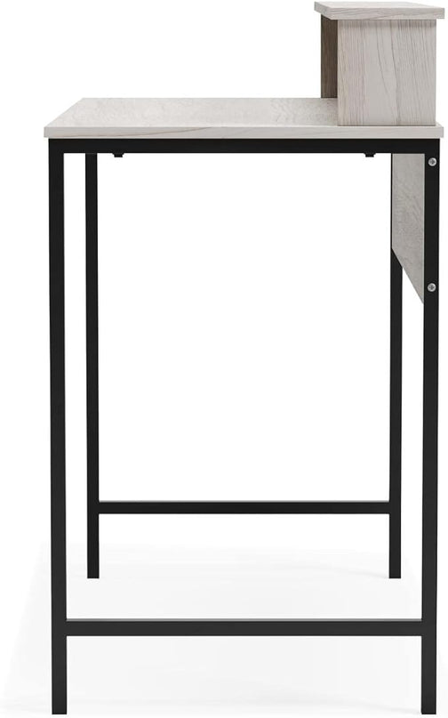 Signature Design by Ashley Bayflynn 36" Modern Home Office Desk With Hutch, White & Black - LeafyLoom